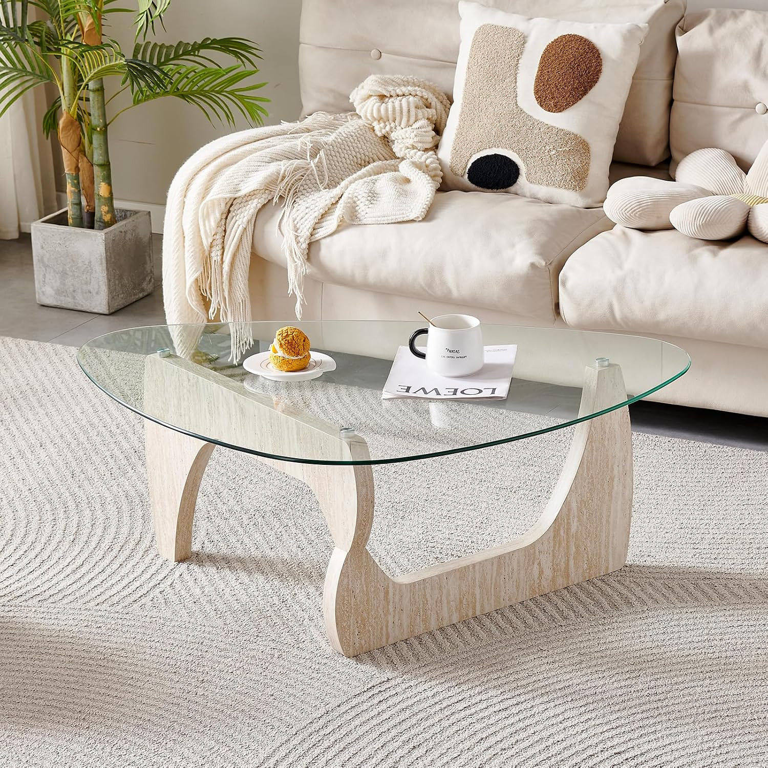 Wooden Coffee Table - Modern Marble Coffee Table， Contemporary, Stylish, High-En