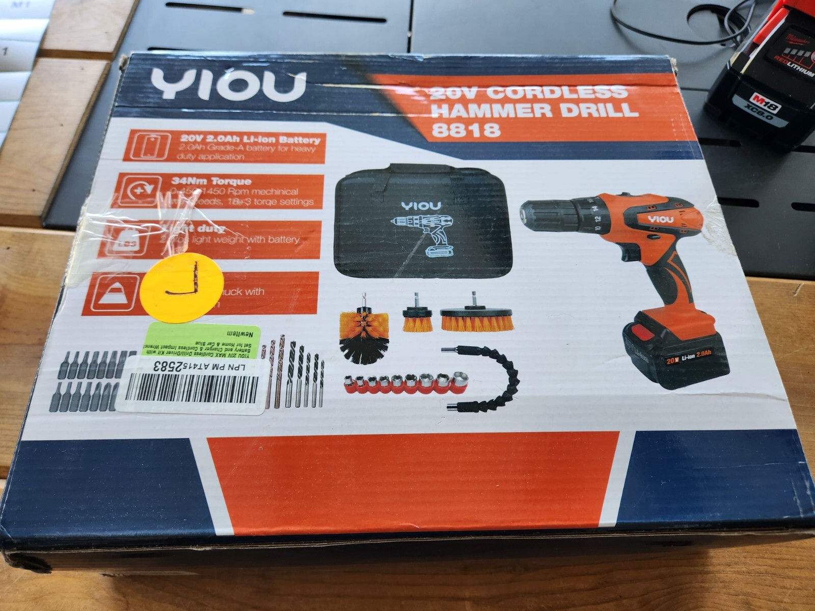 Yiou 20v Hammer Drill 8818 Set