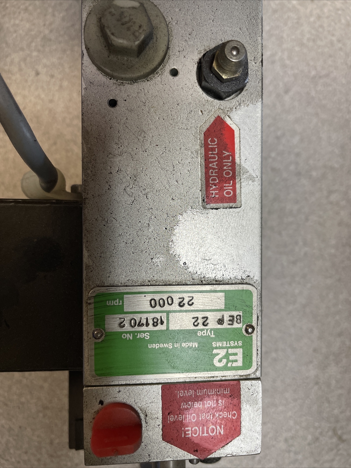 E2 Systems Air Hydraulic Precision Drilling Unit BEP22 Serial #181702