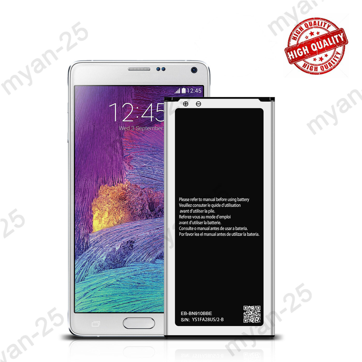 Verizon Samsung Galaxy Note 4 N910V SM-N910V Replacement Battery EB-BN910BBE