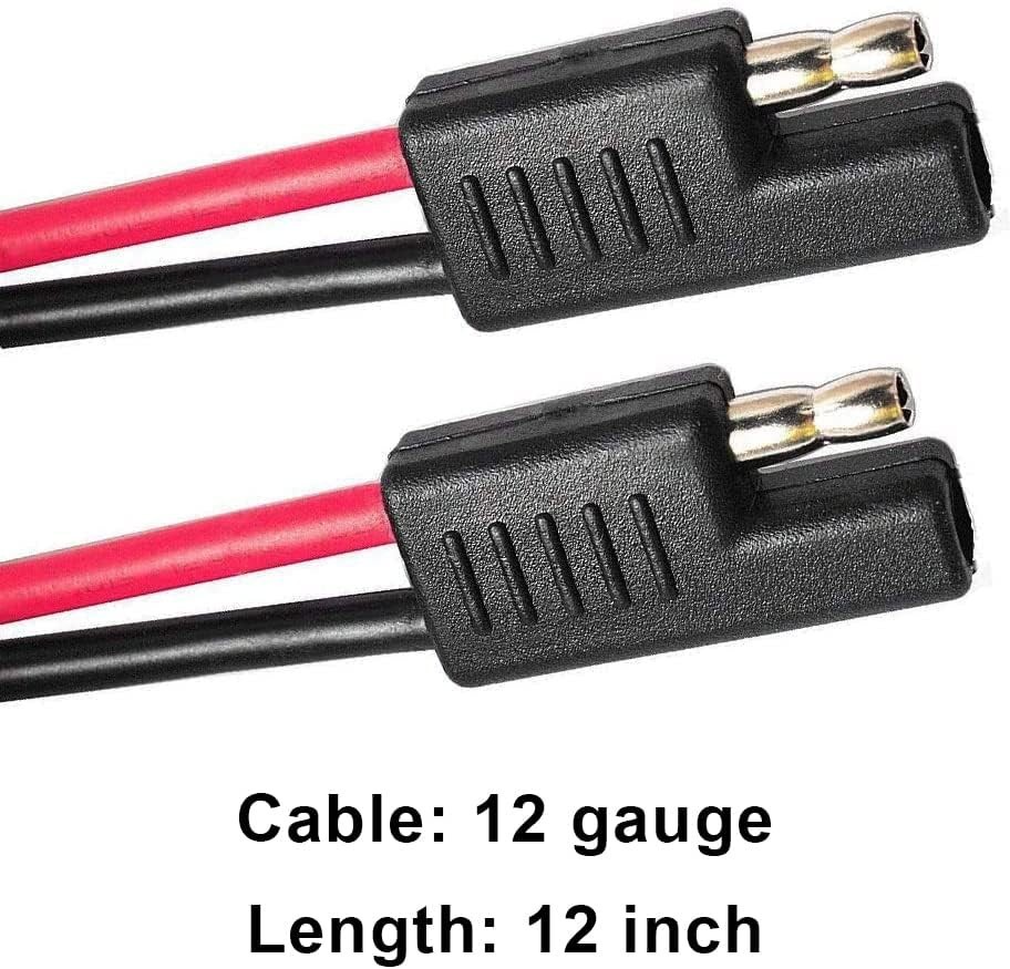 5Pcs 12" 12Gauge 12V 2 Pin Quick Disconnect Wire Harness SAE Connector Cable