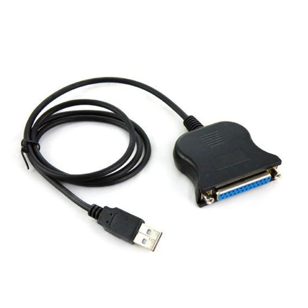 New USB to IEEE 1284 DB25 25-Pin Parallel Printer Female Adapter Cable Cord