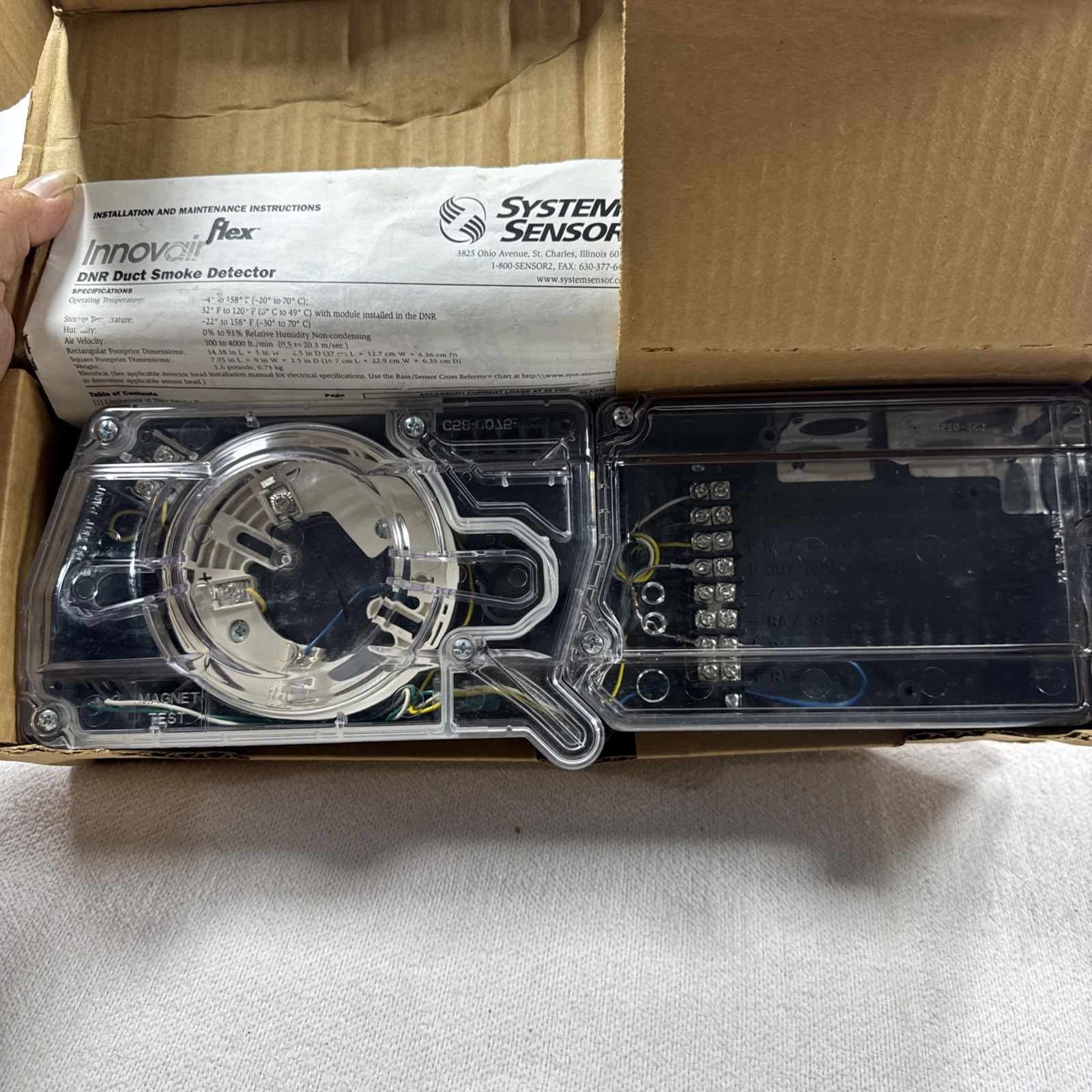 System Sensor DNR Intelligent Smoke Duct Detector Innovair Flex