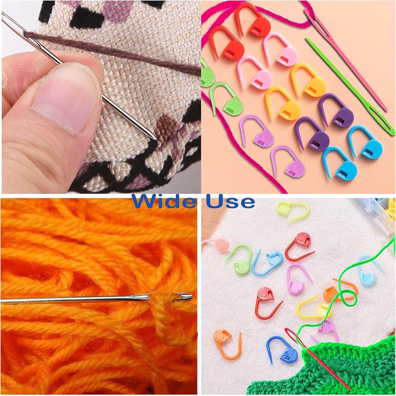 Easy-Thread 26 Pcs Knitting Kit: Blunt Yarn Needles & Locking Stitch Tools