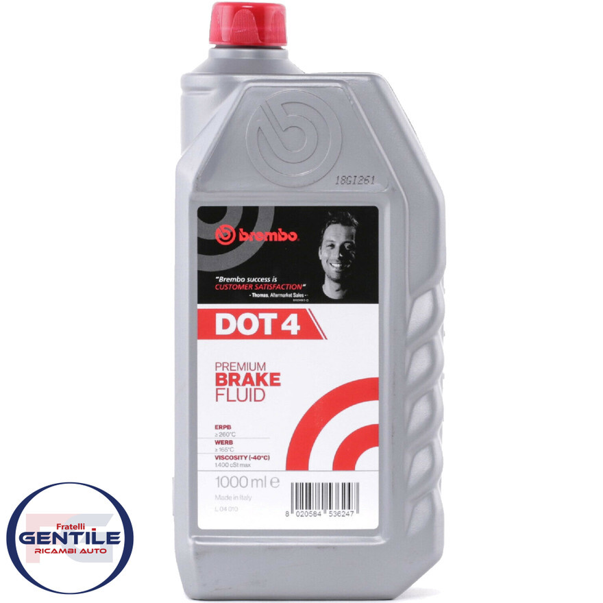 Liquid Brake Oil DOT 4 Brembo for Car Motorcycle 1 Liter L04010