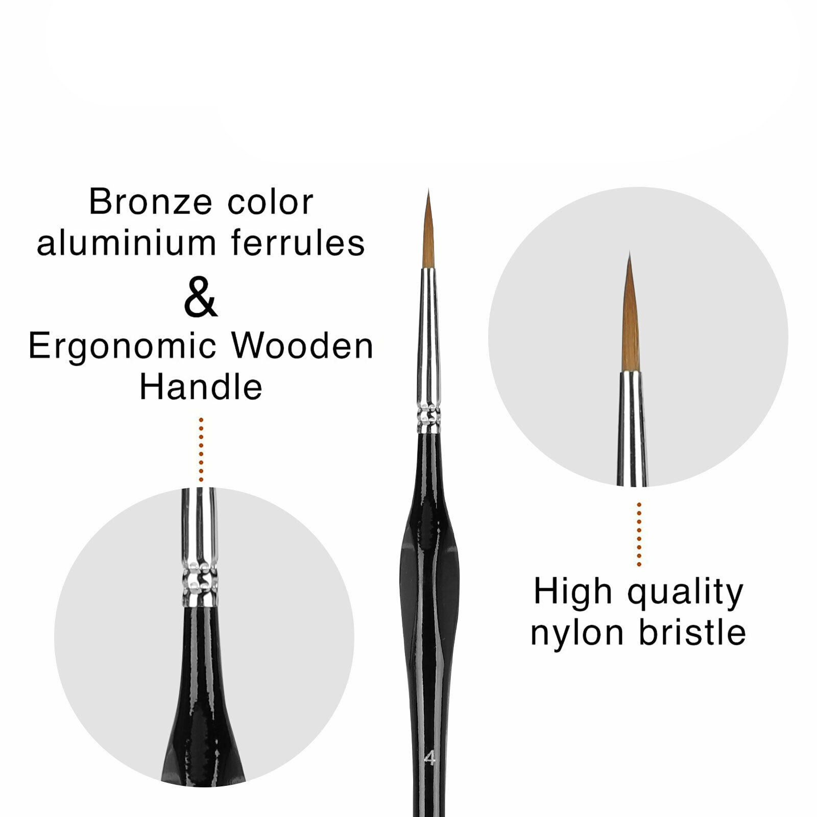 6Pcs Extra Fine EF Tip Details Paint Model Maker Painting Brush Pen Tool Set