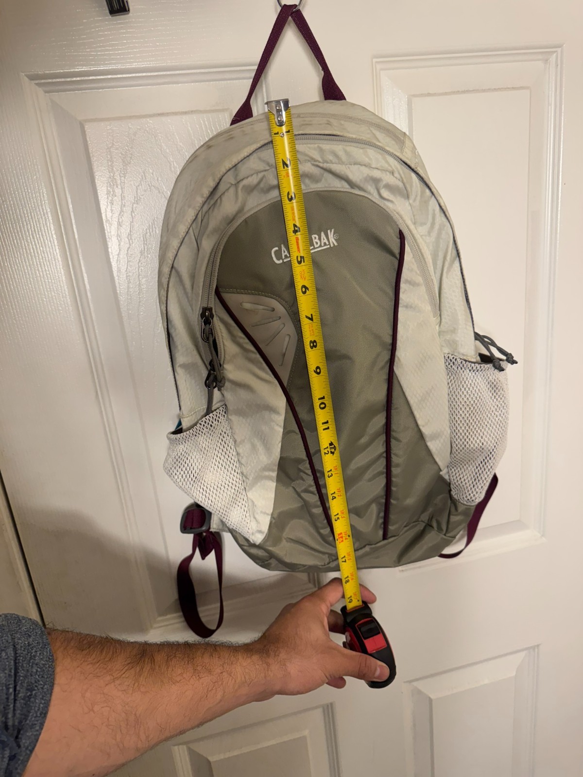 CamelBak Hydration Backpack Light Gray Olive Green Air Director 18x11