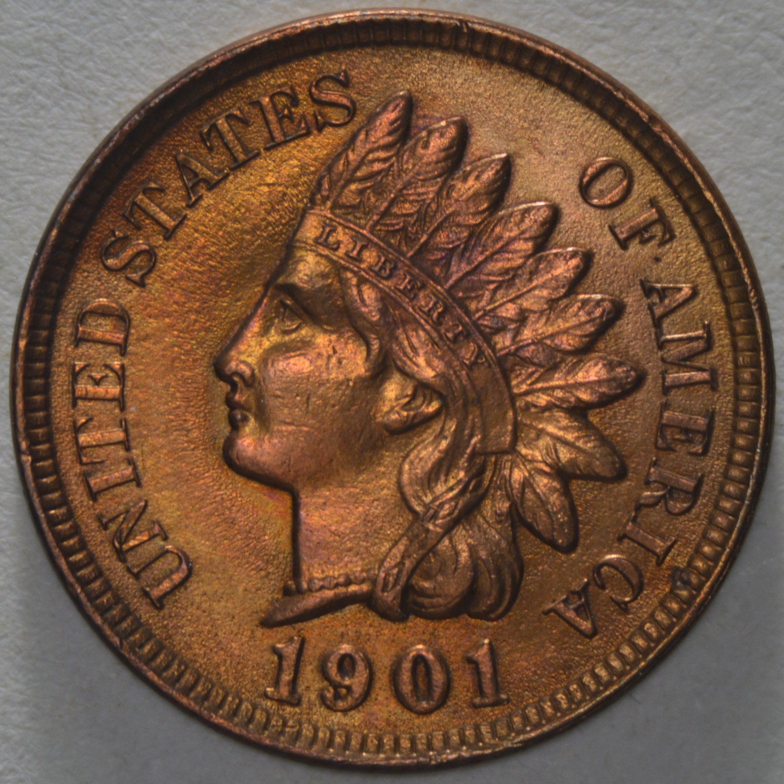 1901 1C RB Indian Cent