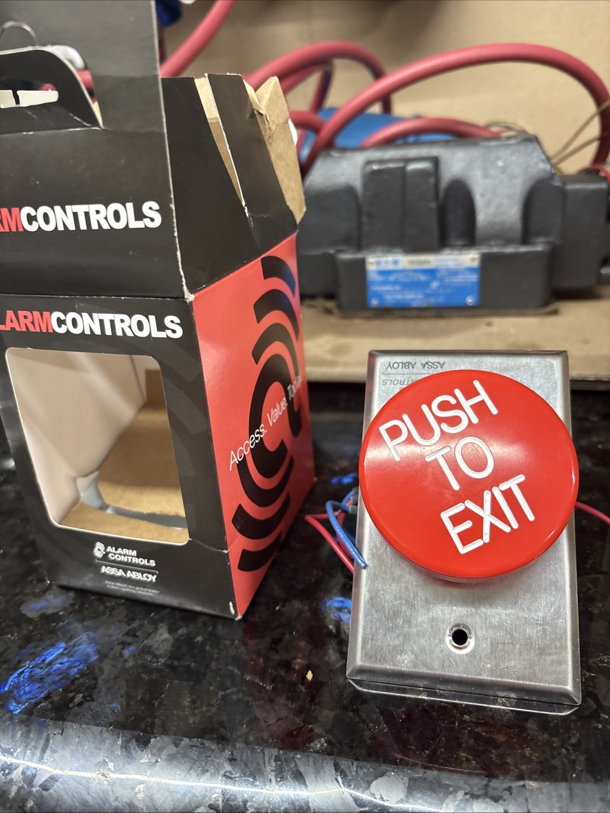 Alarm Controls TS-60 Exit Push Button - Fair Condition