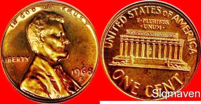 1968 S Lincoln Cent Gem Proof