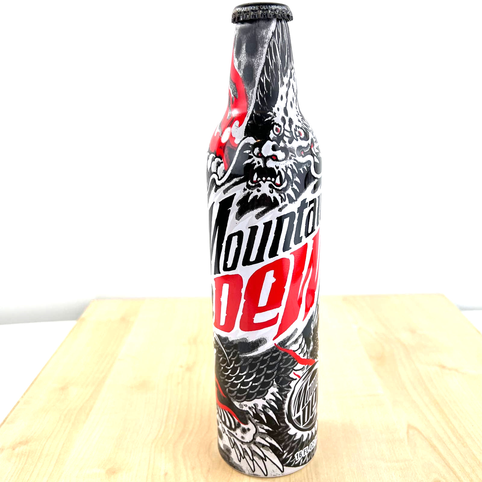 Mountain Dew Green Label Art Concrete Dragon 6oz Full Bottle