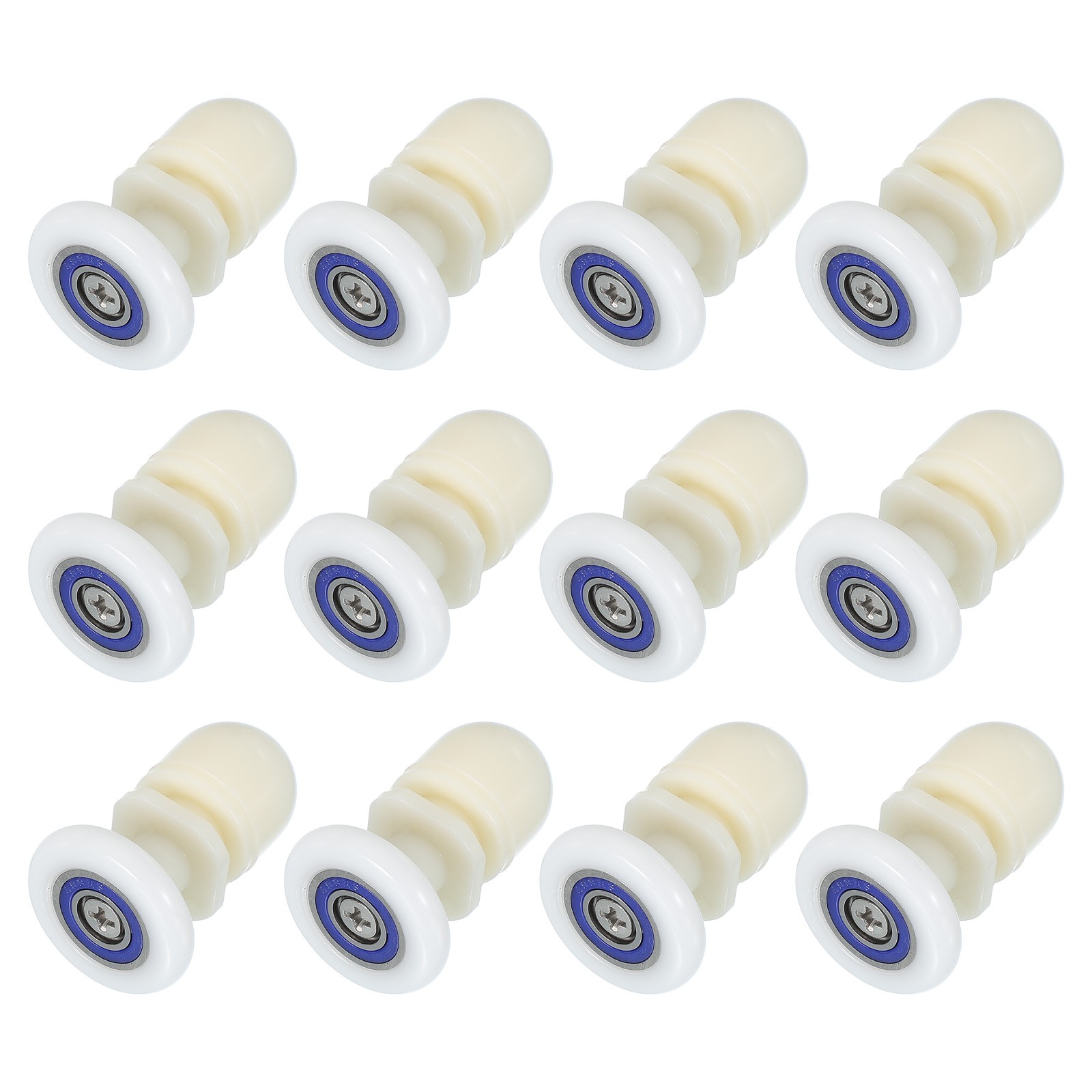 12 Pcs 27mm Shower Door Rollers Wheels Replacement White