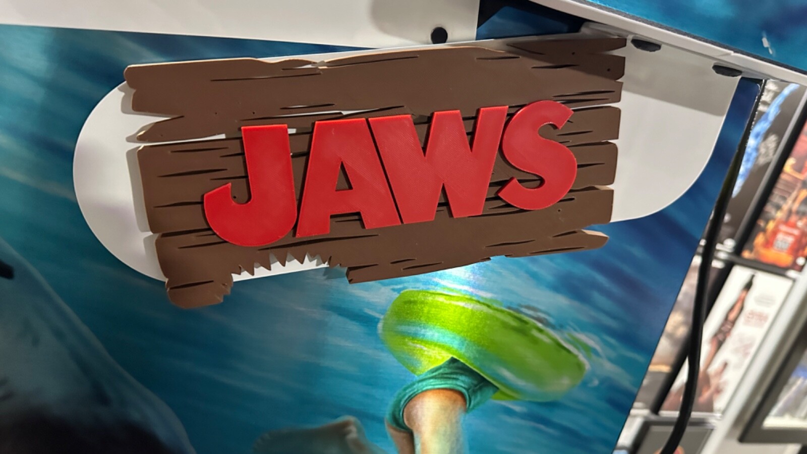 JAWS Pinball Back Box Hinge 3D Logo Mod