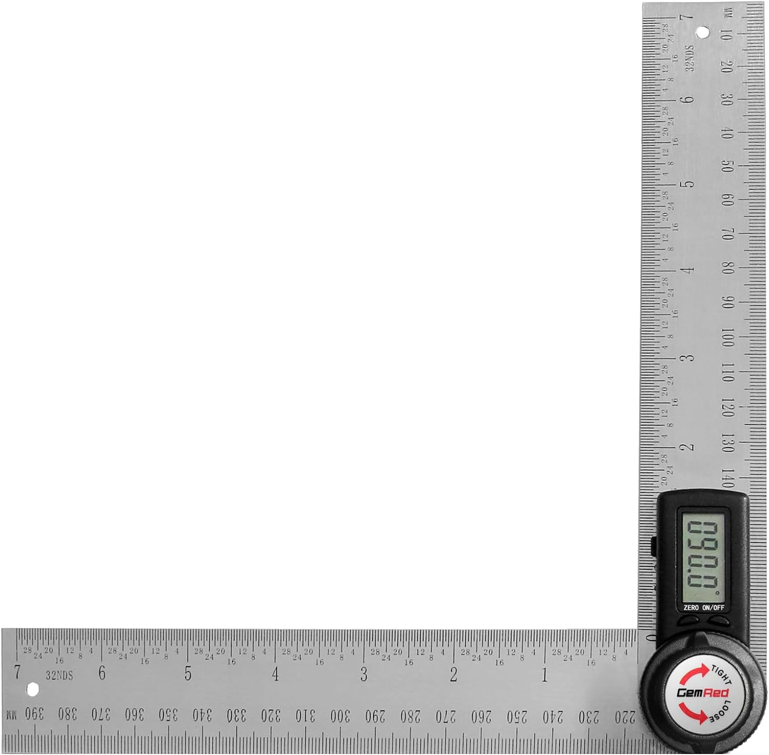 82305 Digital Angle Finder  Protractor Stainless Steel 7Inch 200Mm (Black But...