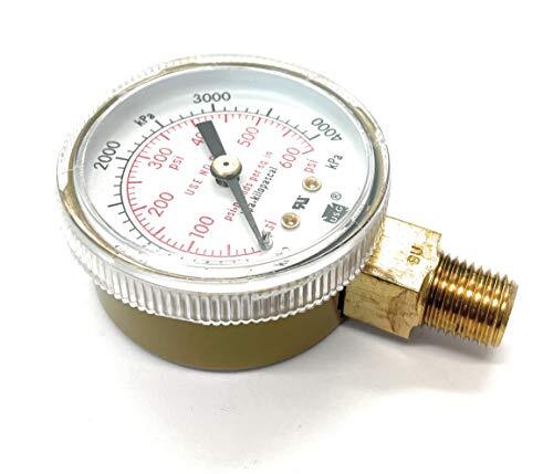 Weldmark 320600 2" x 1/4" NPT Bottom Mount Gauge - Painted Steel Case - 1 Eac...