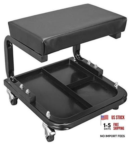 ATR6300B Rolling Creeper Garage/Shop Seat: Padded Creeper seat-250lbs-Black