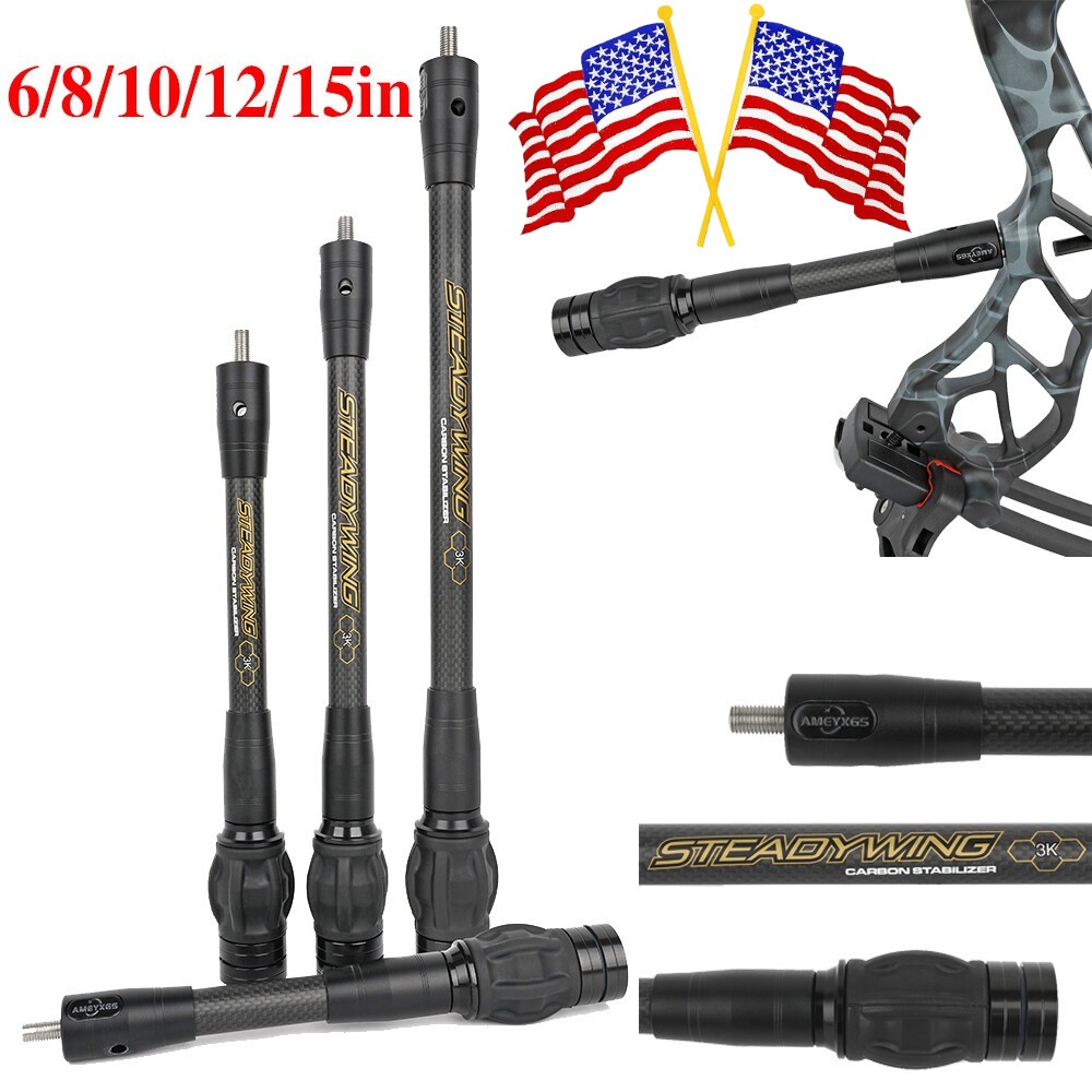 Compound Bow Stabilizer Rod Carbon Balance Bar Silencer Dampener Hunting Target