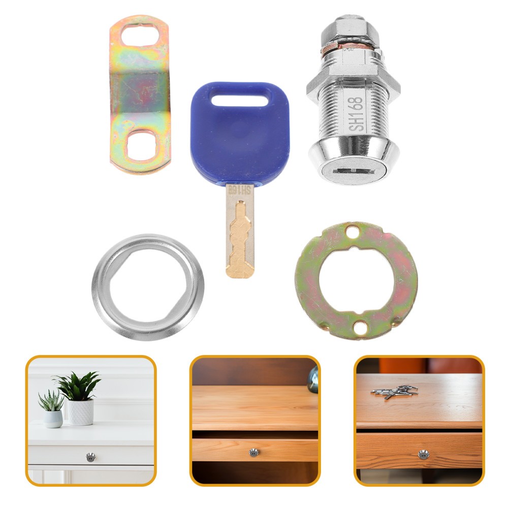 Cabinet Lock Secure Metal Lock Drawer Lock for Home and Office Use