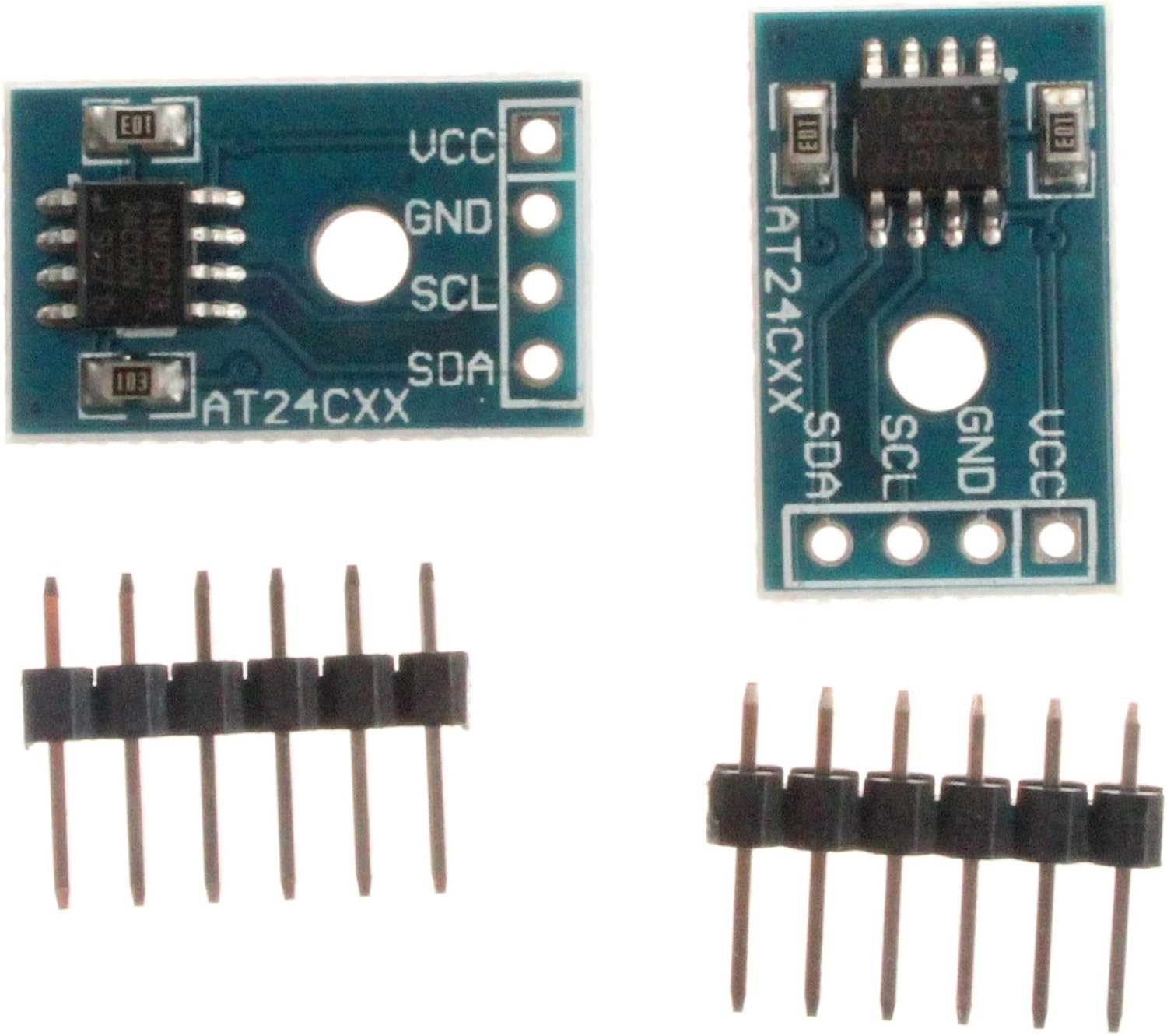 Pack of 2 AT24C02 I2C EEPROM Memory Modules - Enhance Your Electronics Projects