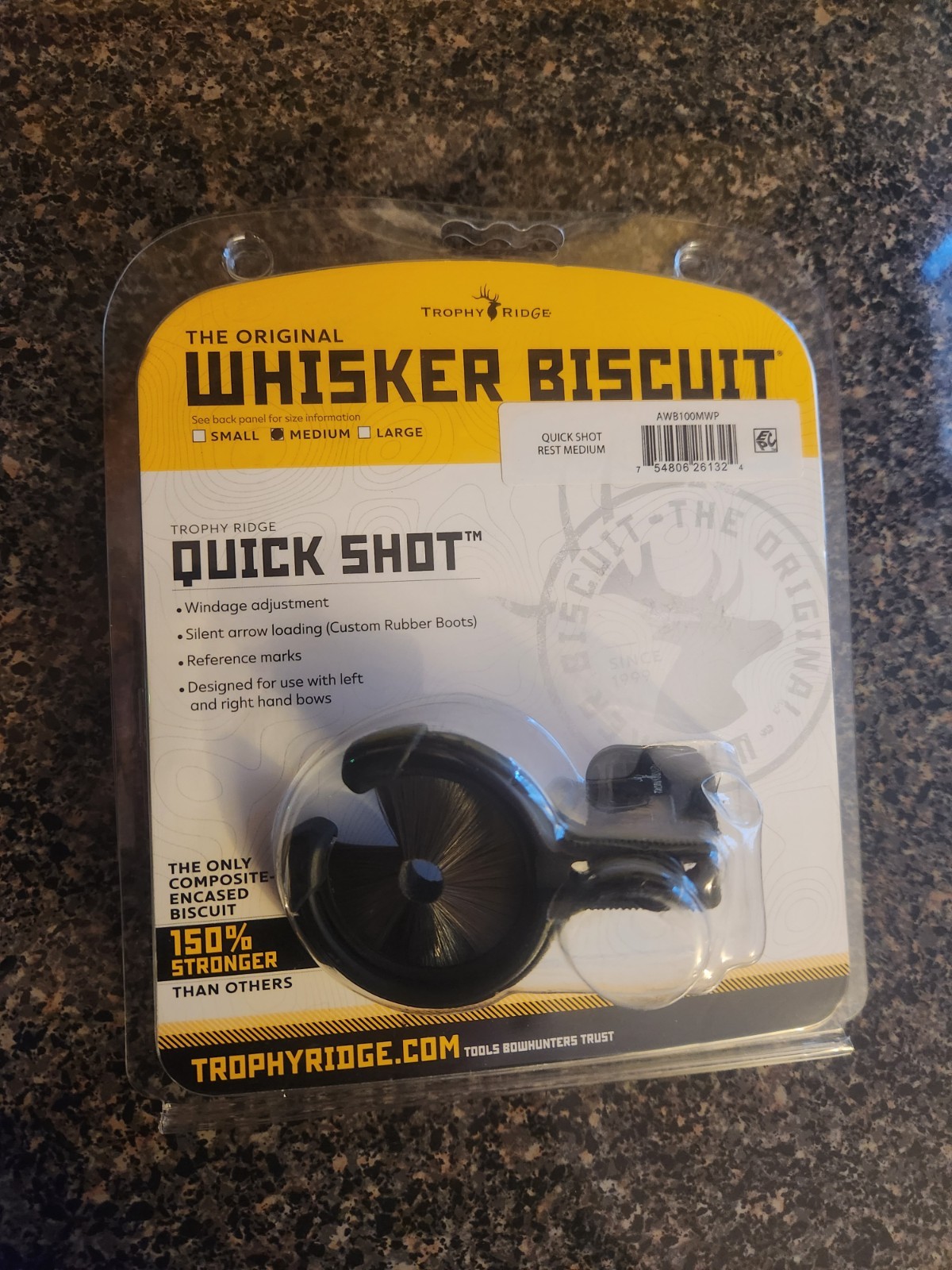 Trophy Ridge Whisker Biscuit Quick Shot Medium Quick Archery Rest Primos
