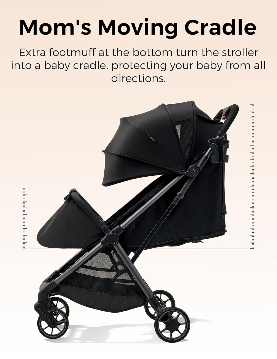 Clickgo Lightweight Stroller, Compact Travel Stroller for Airplane with One-Clic
