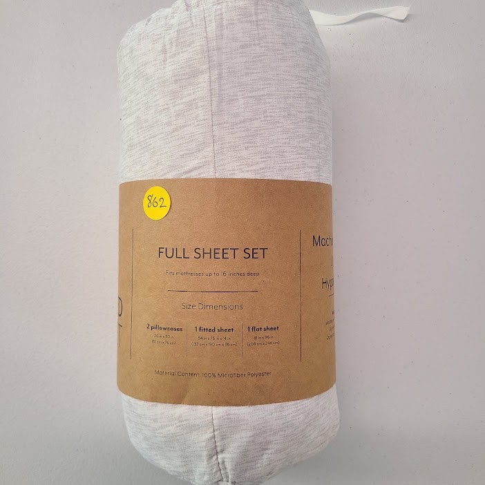 Hypoallergenic 4 Piece Full Sheet Set Color Gray