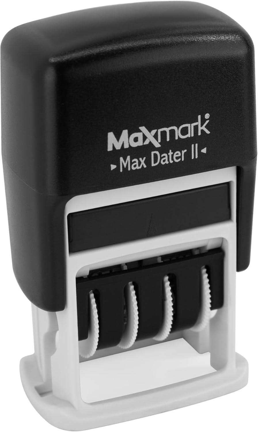 Self-Inking Rubber Date Office Stamp with Completed Phrase & Date - Black Ink...