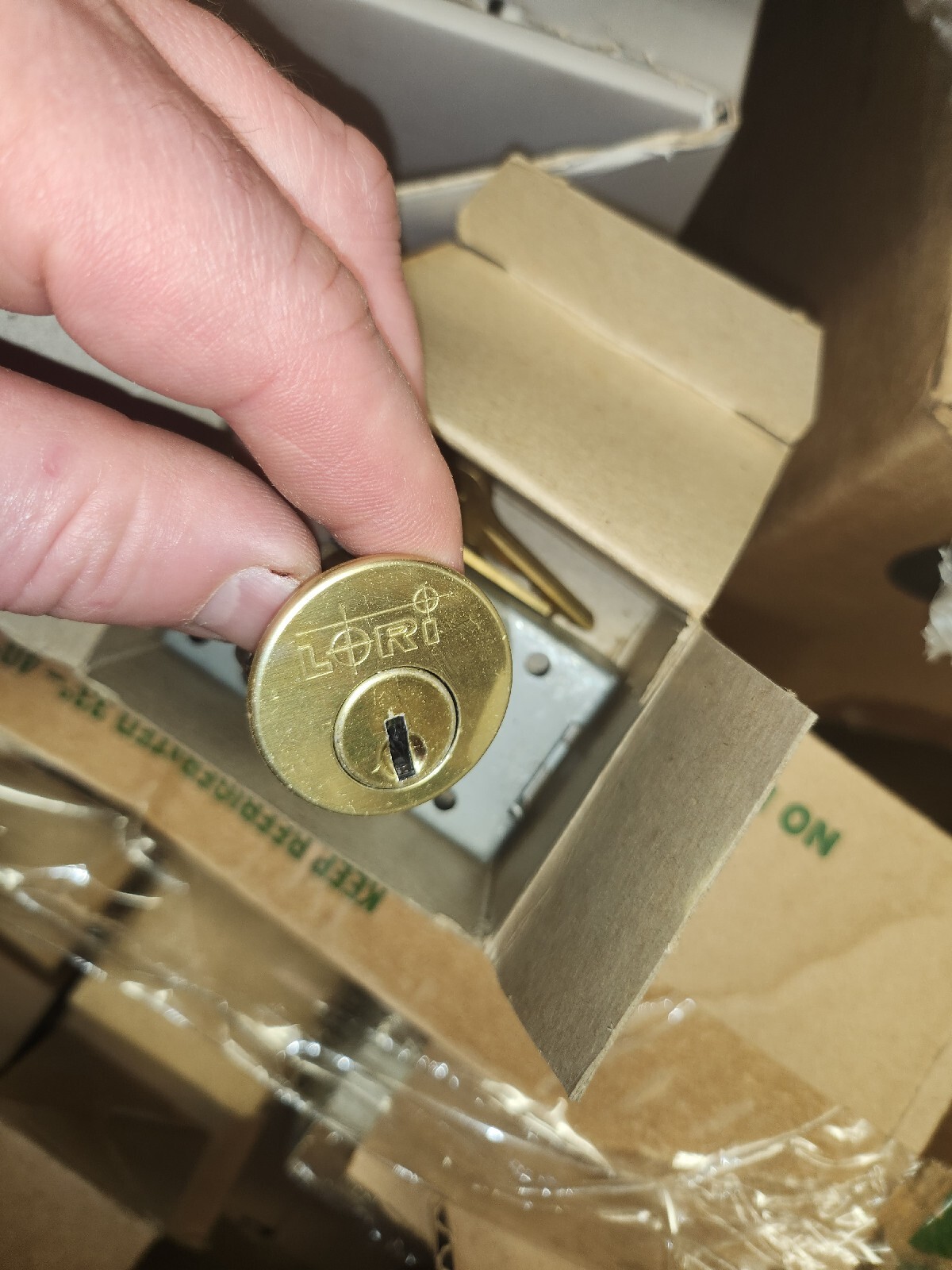 Garage Door Lock Cylinder with Mounting Hardware Lori 180