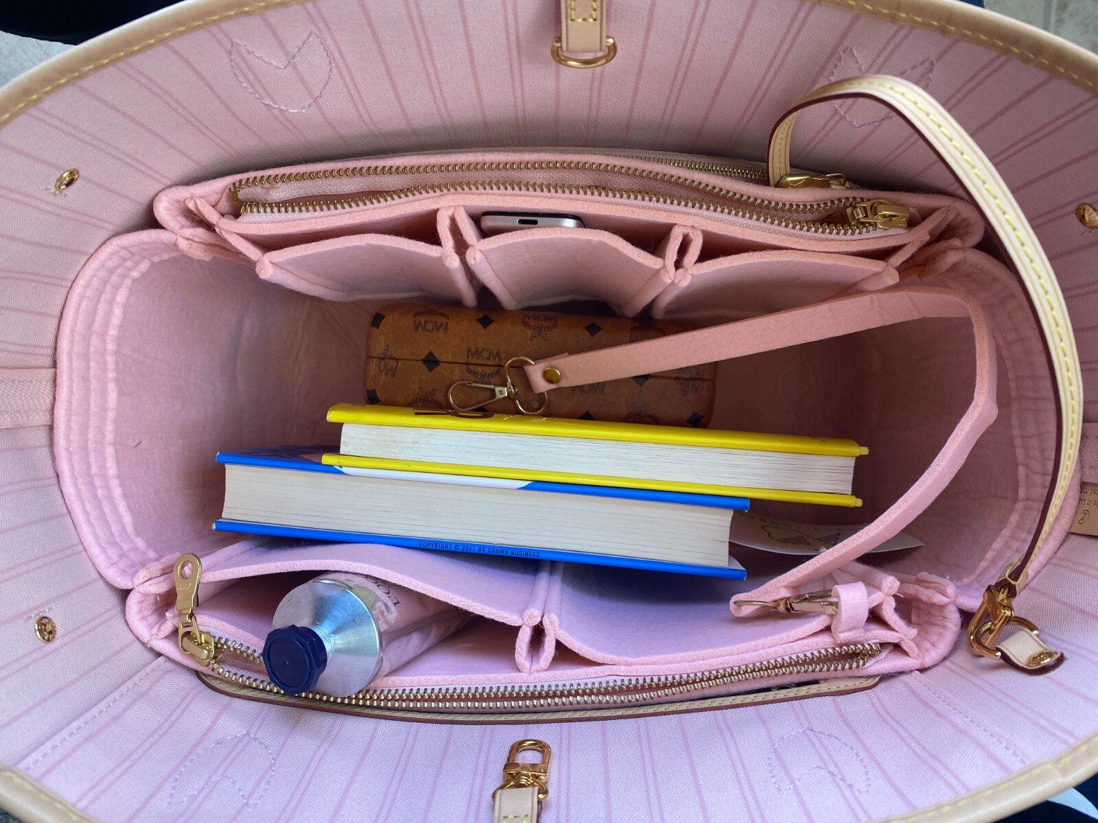 AlgorithmBags for LV Neverfull MM Organizer Insert w/ YKK Zippers Liner Shaper