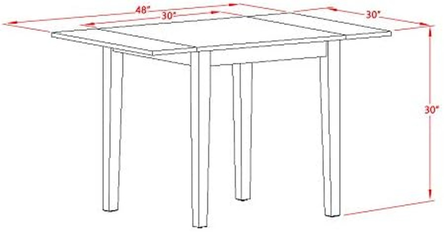 NDFL3-MAH-18 3 Piece Dining Table Set Contains a Rectangle Dining Room Table wit