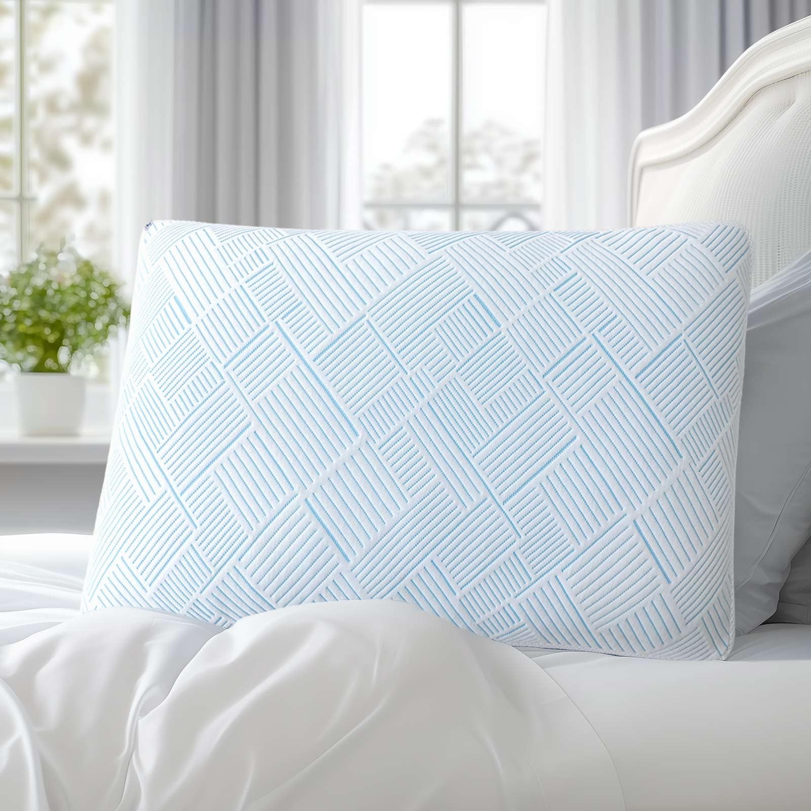 Alkyonos Shredded Memory Foam Cooling Soft Bamboo Viscose Pillow Queen Size, ...