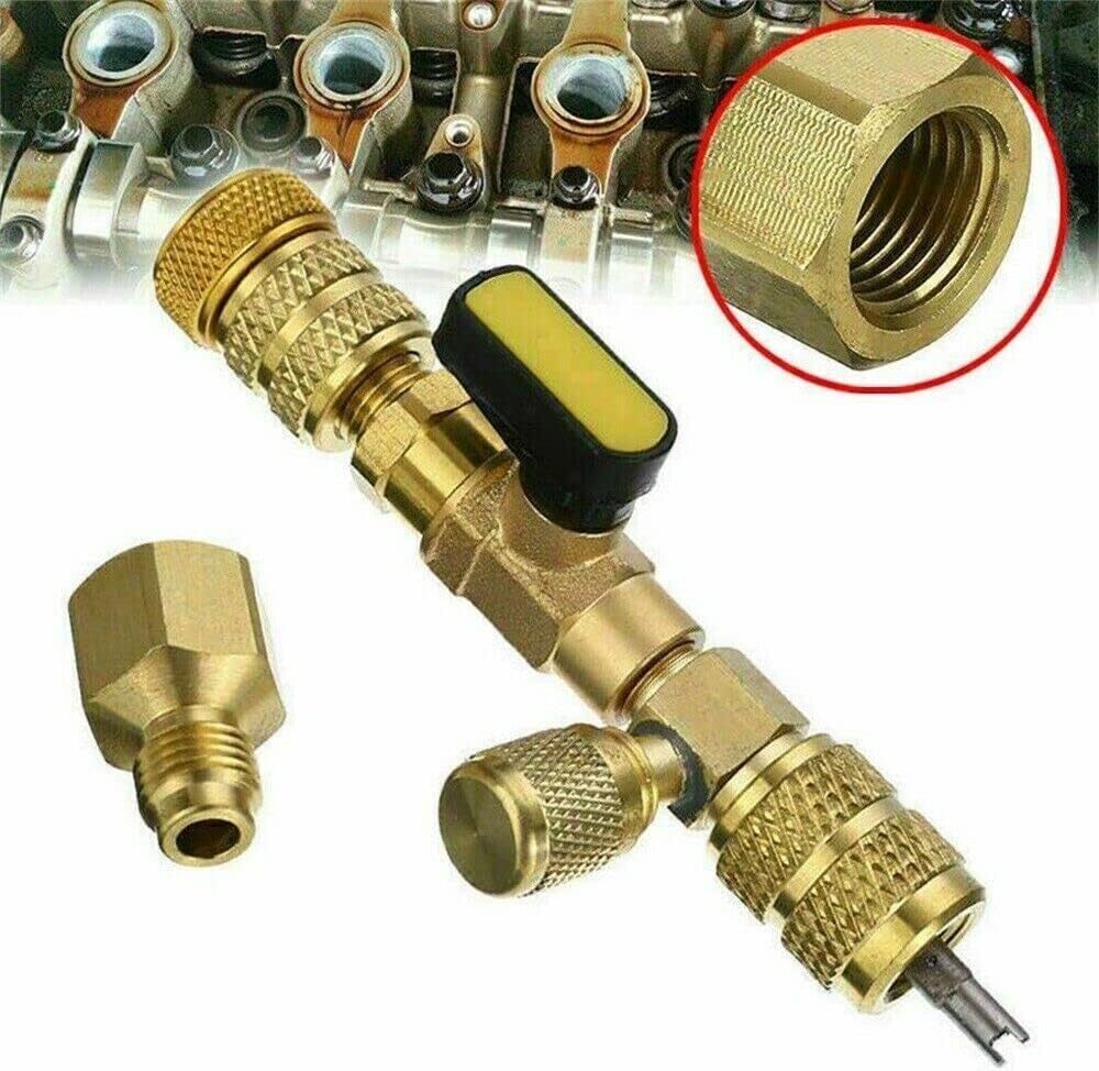 HVAC Tool AC Schrader Valve Core Remover Dual Size 1/4" & 5/16" Port Installer