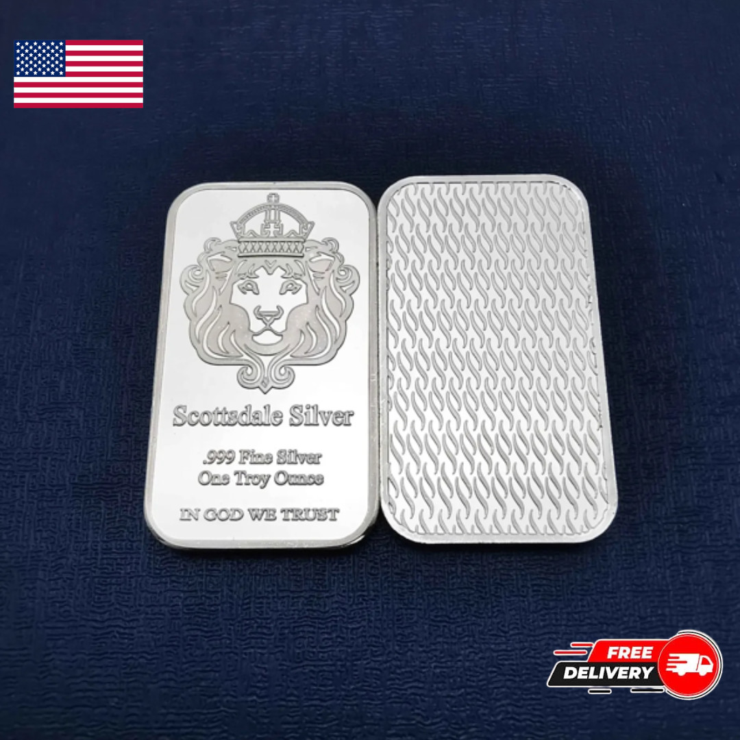 1PC 1 oz . Silver Bar - Scottsdale Mint  VORTEX Silver Bullion Bar