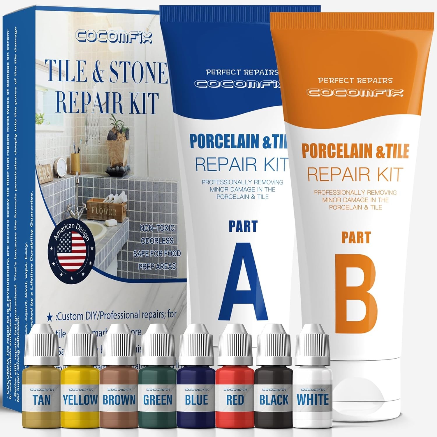 Tile Repair Kit, Ceramic Chip Kit(Color No. 03 Color Match