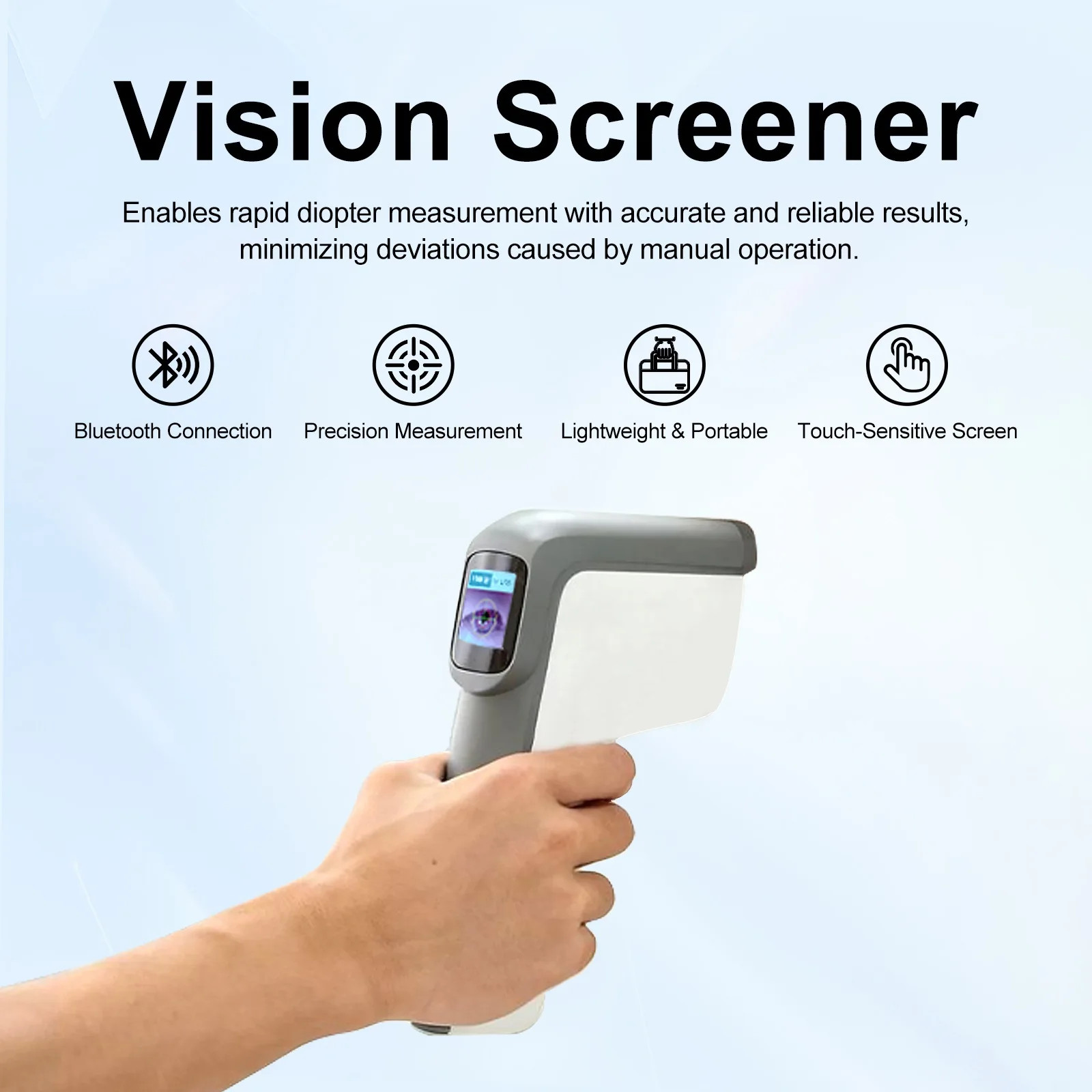 Portable Optical Auto Refractometer Handheld Vision Tester With Printer