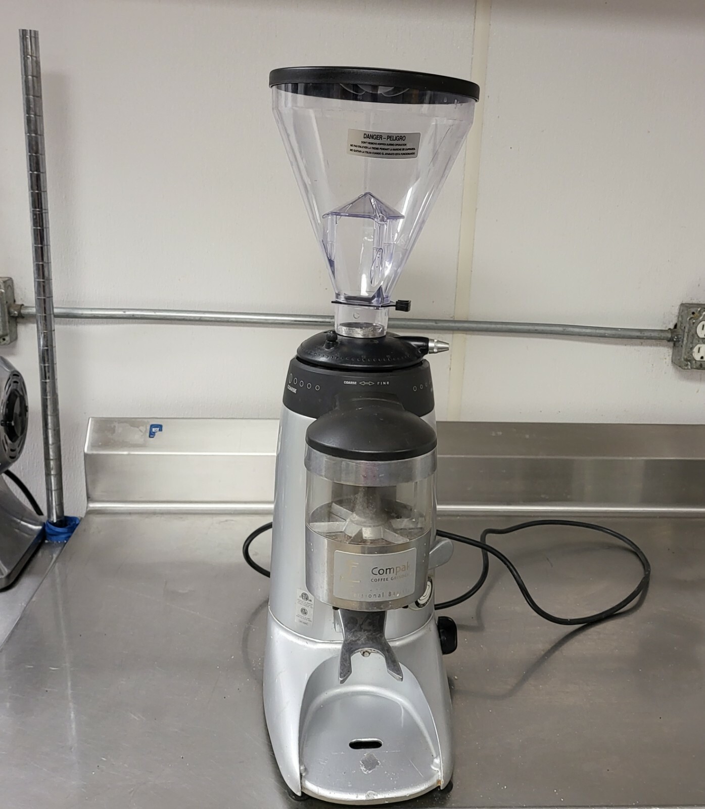 Compak Coffee Grinder 64p802 K6 320W Barista Platinum