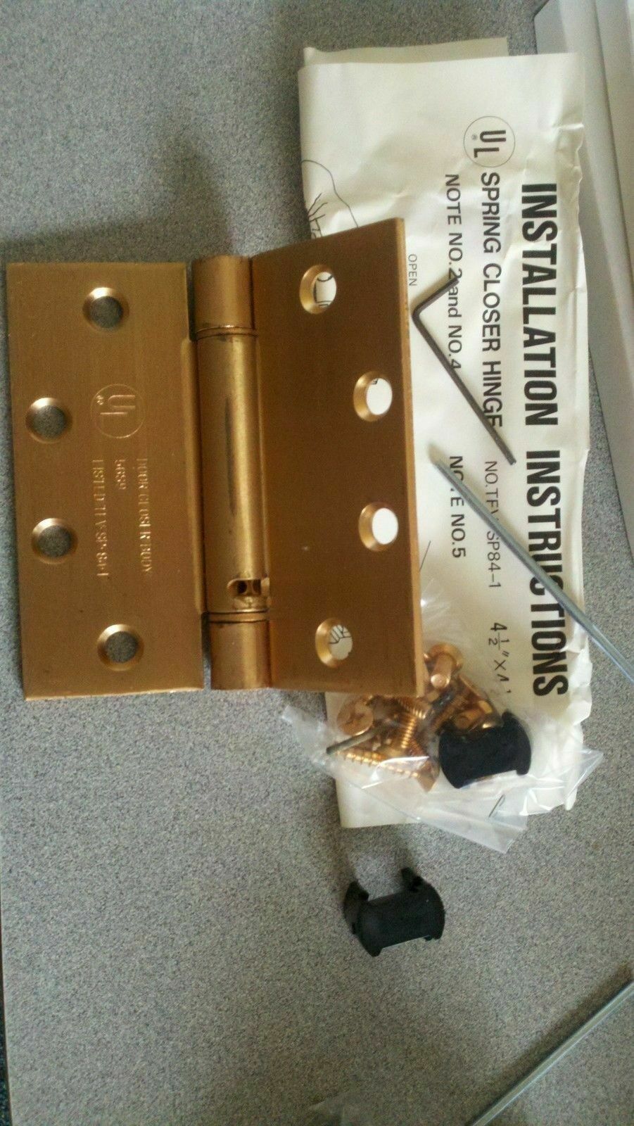 LOCKSMITH  * QTY 3 *UL SPRING HINGE 4.5 X 4.5" US10 FIN NOS SIM TO HAGER STANLEY