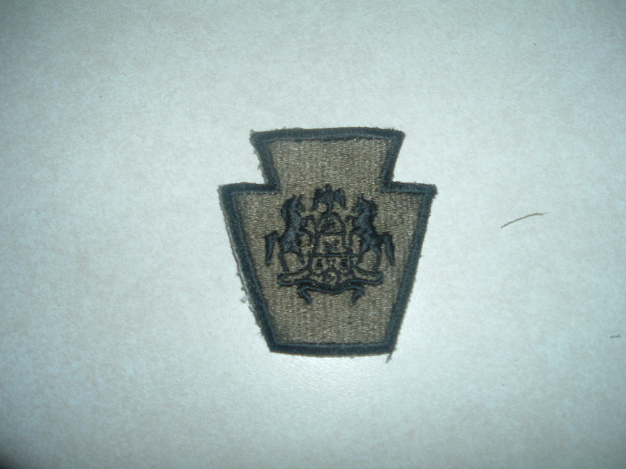 GENUINE MILITARY PATCH US ARMY PENNSYLVANIA NATIONAL GUARD OD GREEN OLD STOCK