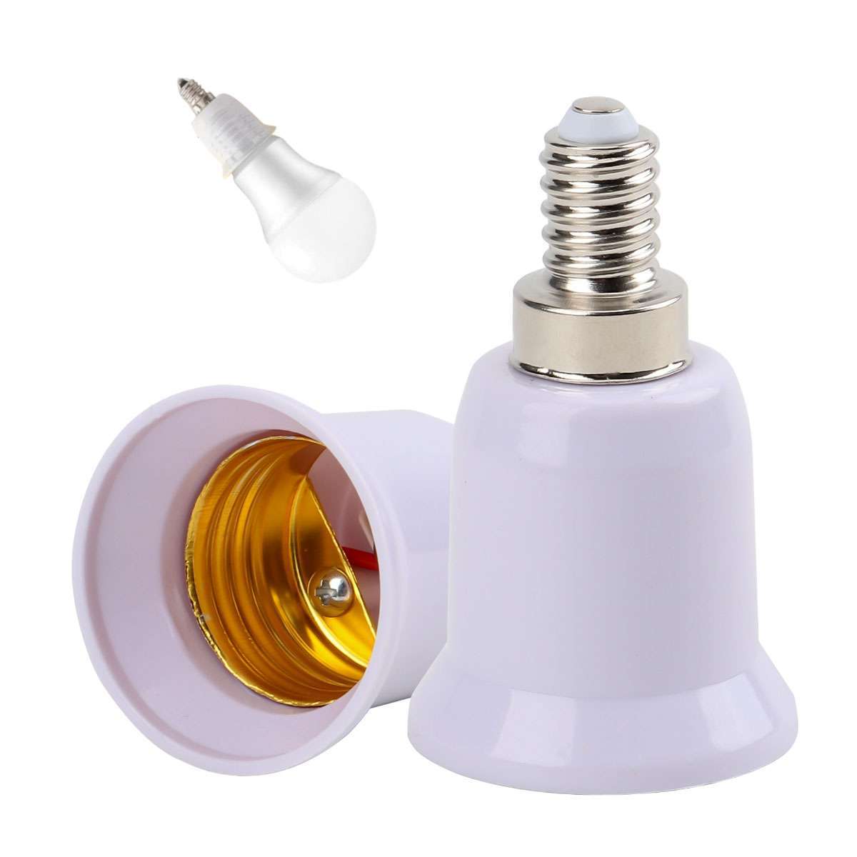 5~20PCS Light Bulb Socket Standard Medium Base E12 to E26/E27 Converter Adapter