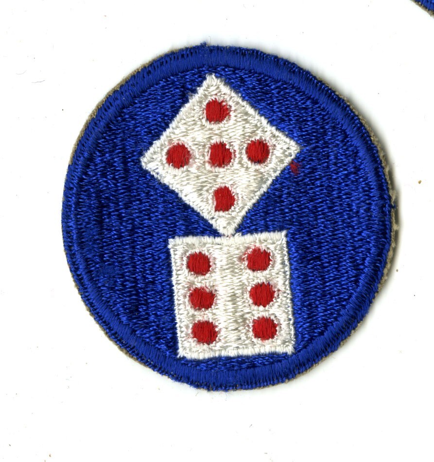 XI Corps 2nd Design White back Patch WWII Vintage New Guinea Philippines Pacific