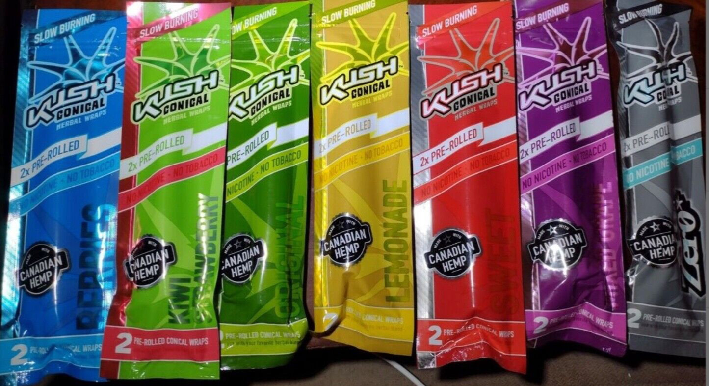 Canadian Herbal Pre Rolled Papers/Cones Flavor Mix 7/2ct Packs