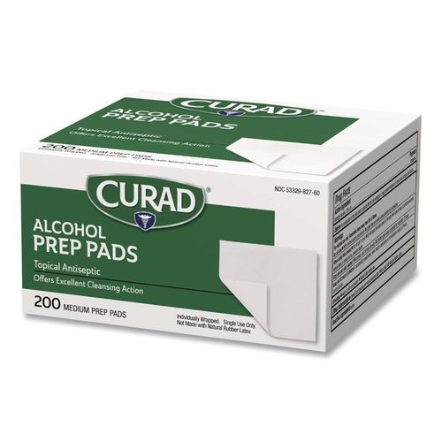 Curad Alcohol Swabs, 1 x 1, 200/Box, 2 Boxes/Pack