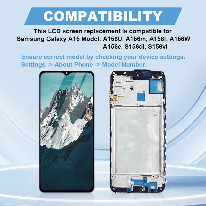 LCD Screen Touch Display Digitizer Replacement For Samsung Galaxy A15 5G A156U