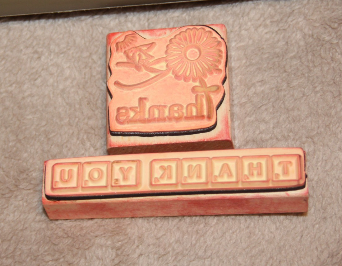 13 wood based printing shapes - various messages