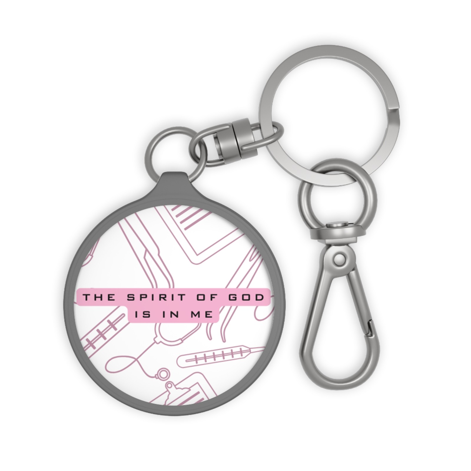 (Burgundy) The Spirit of God Is In Me Keyring