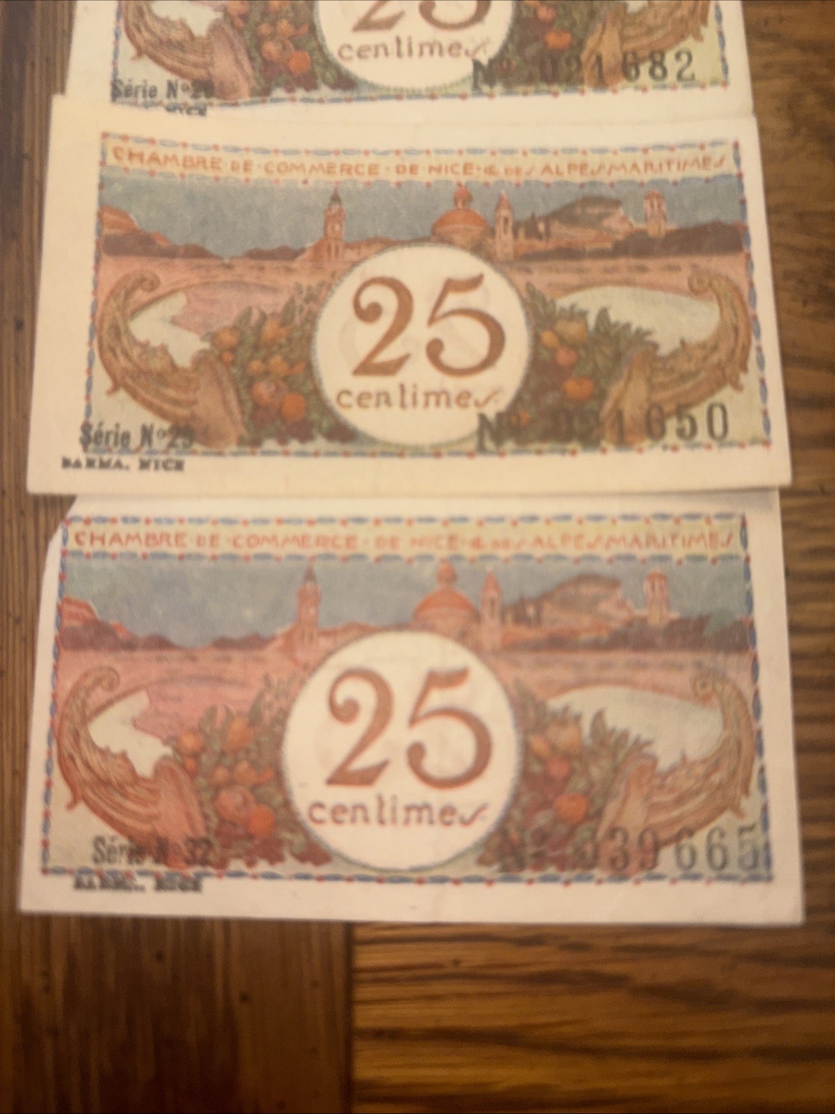 Billet 25 Centimes Nice Et Alpes Maritimes Three Of Them