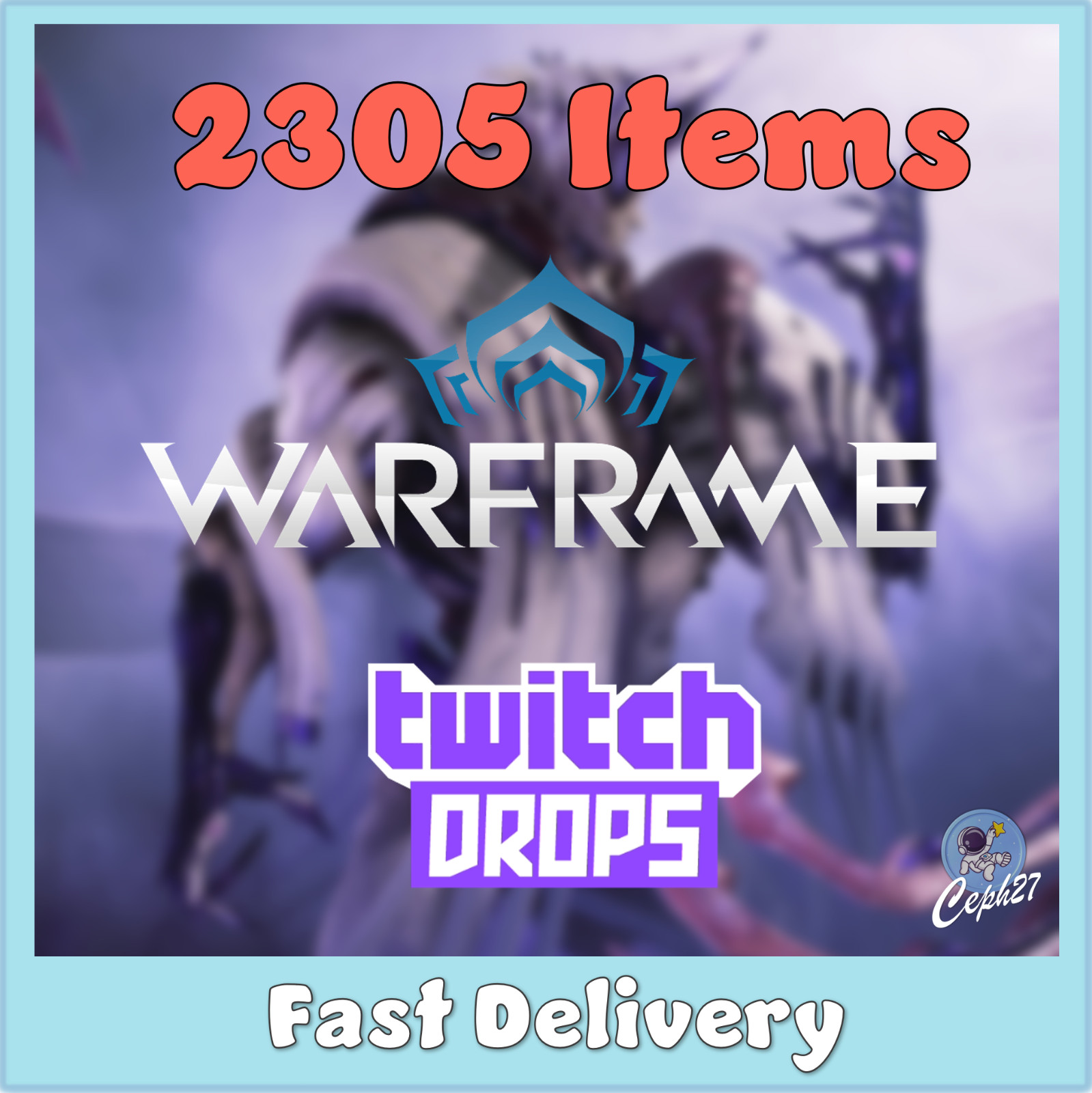 Warframe Twitch Drops - Sevagoth + Saryn + Baza + 35 Forma + More - 2300 Items