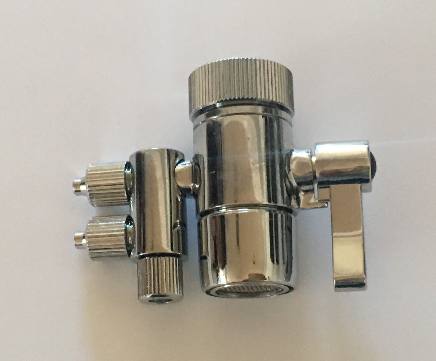 Two way Faucet Adapter Diverter Valve for Water Filters purifiers 3/8" Tubing