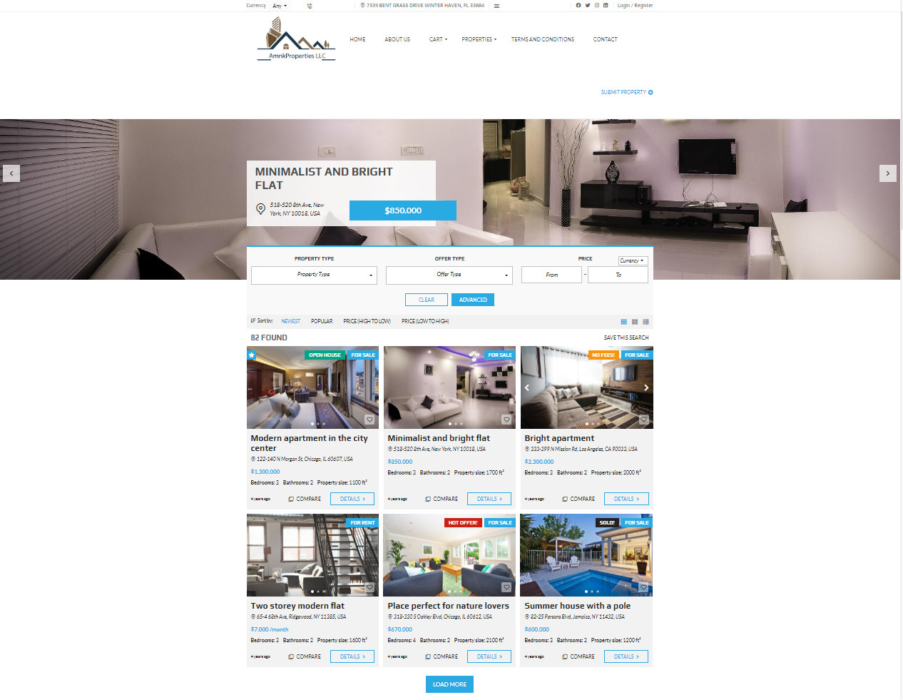 New Property  Real Estate Business Website For Sale / Free Hosting / Setup