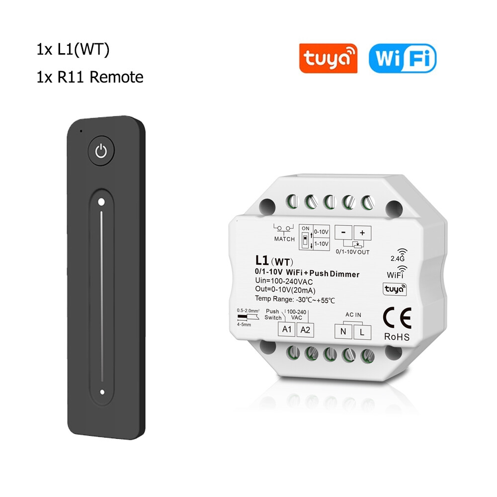 0/1-10V Tuya Zigbee WiFi RF AC Push LED Dimmer Switch Light Controller f Alexa